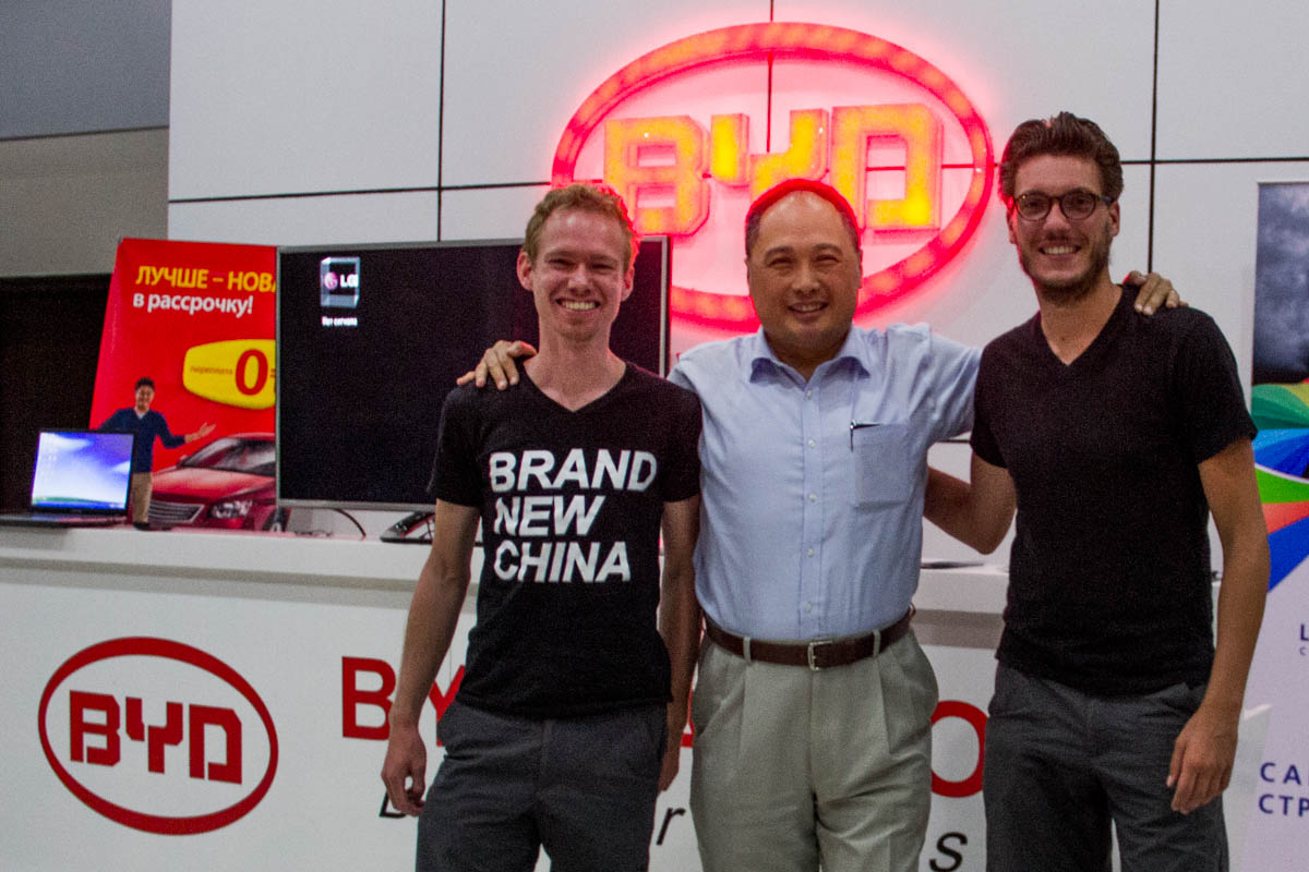 Rogier and Maren with Isbrand Ho, Managing Director BYD Europe