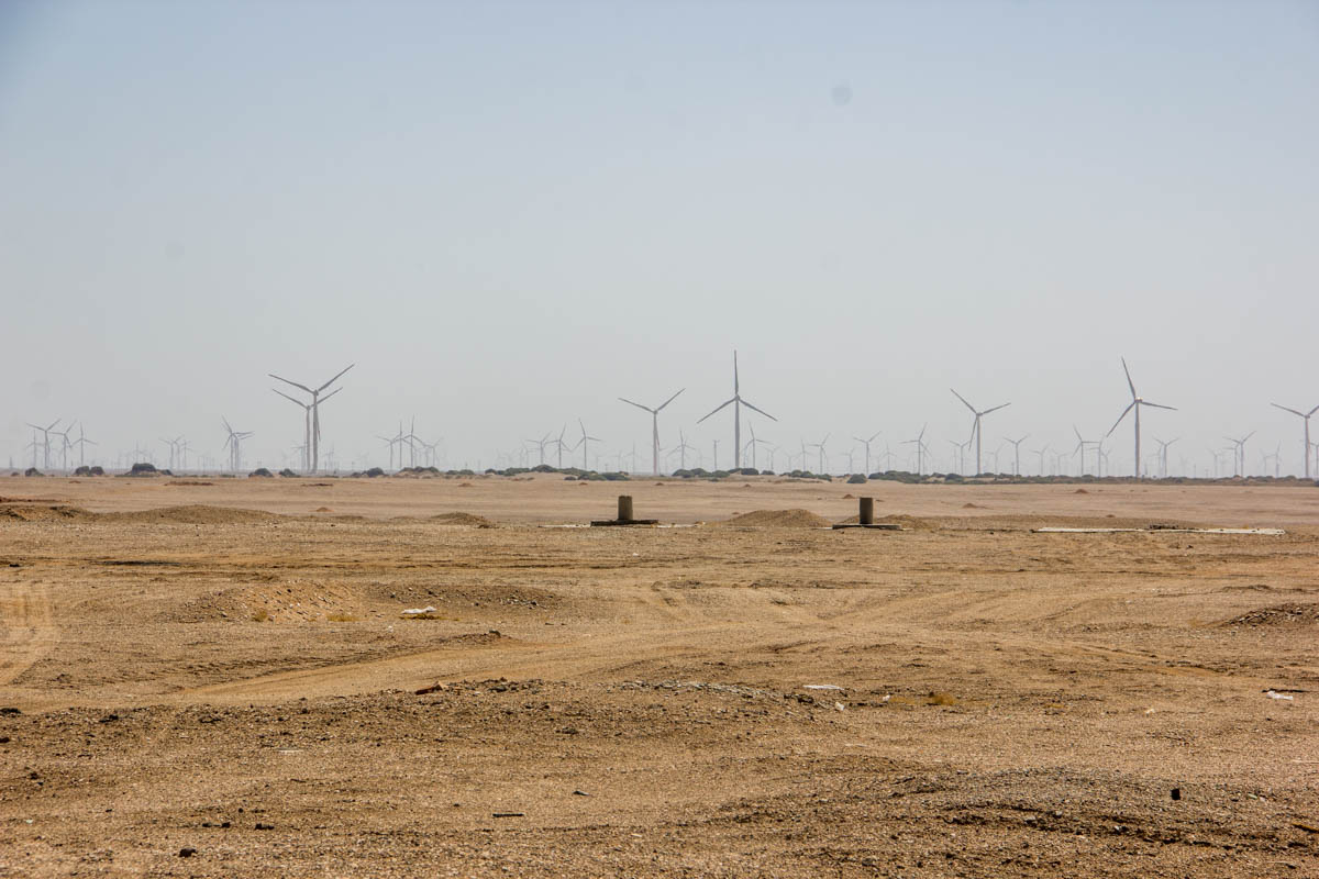 The windy road to a cleaner China: endless wind farms in the north of Gansu province!