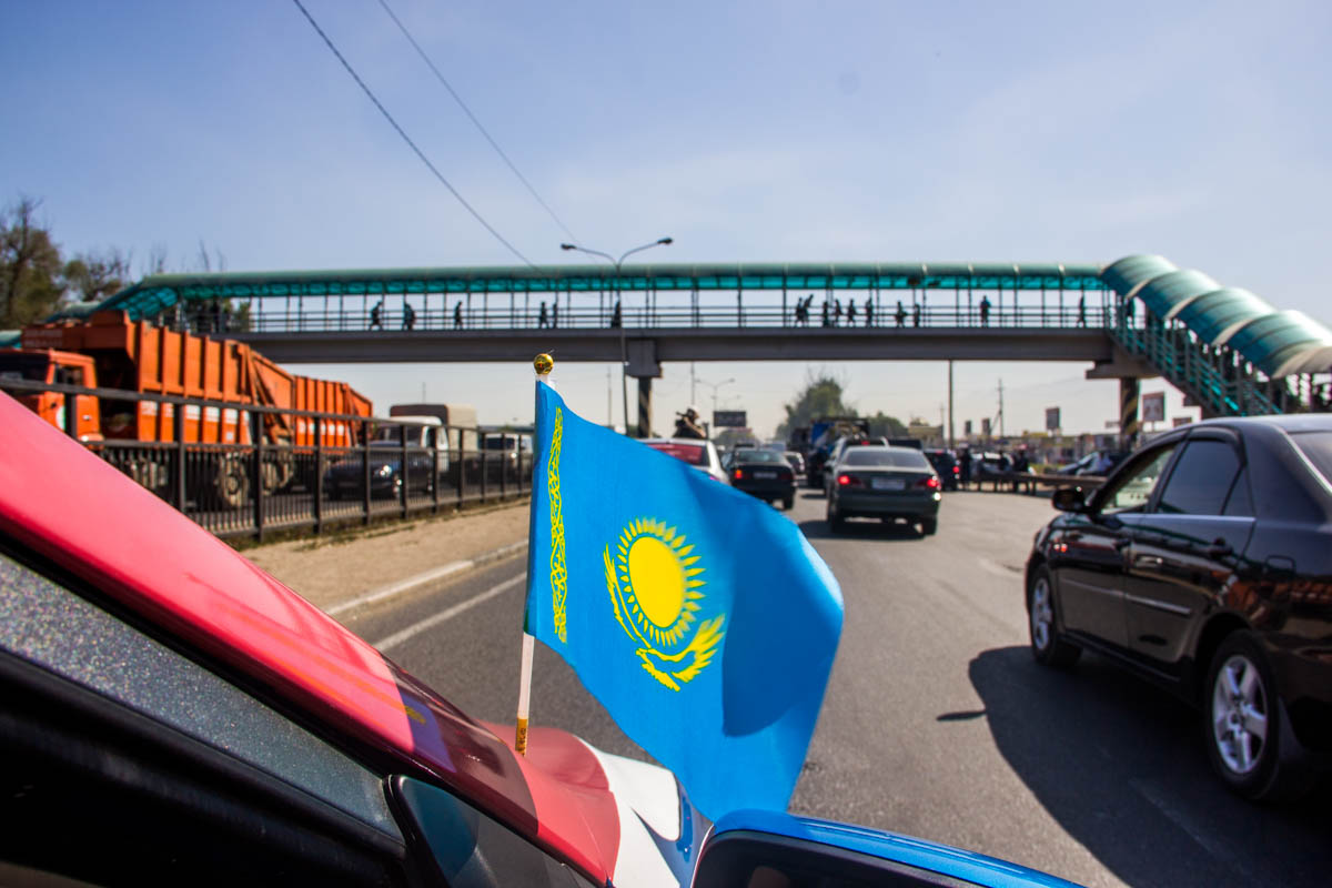 Driving the streets of Almaty...