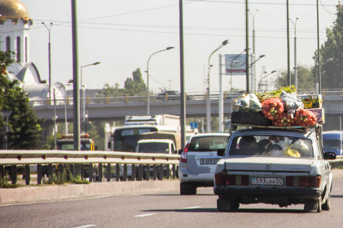 We love the contrasts on Kazakh streets