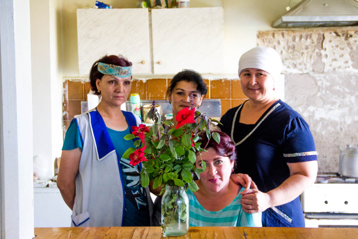 Goodbye friendly people at hotel in Turkmenabat!