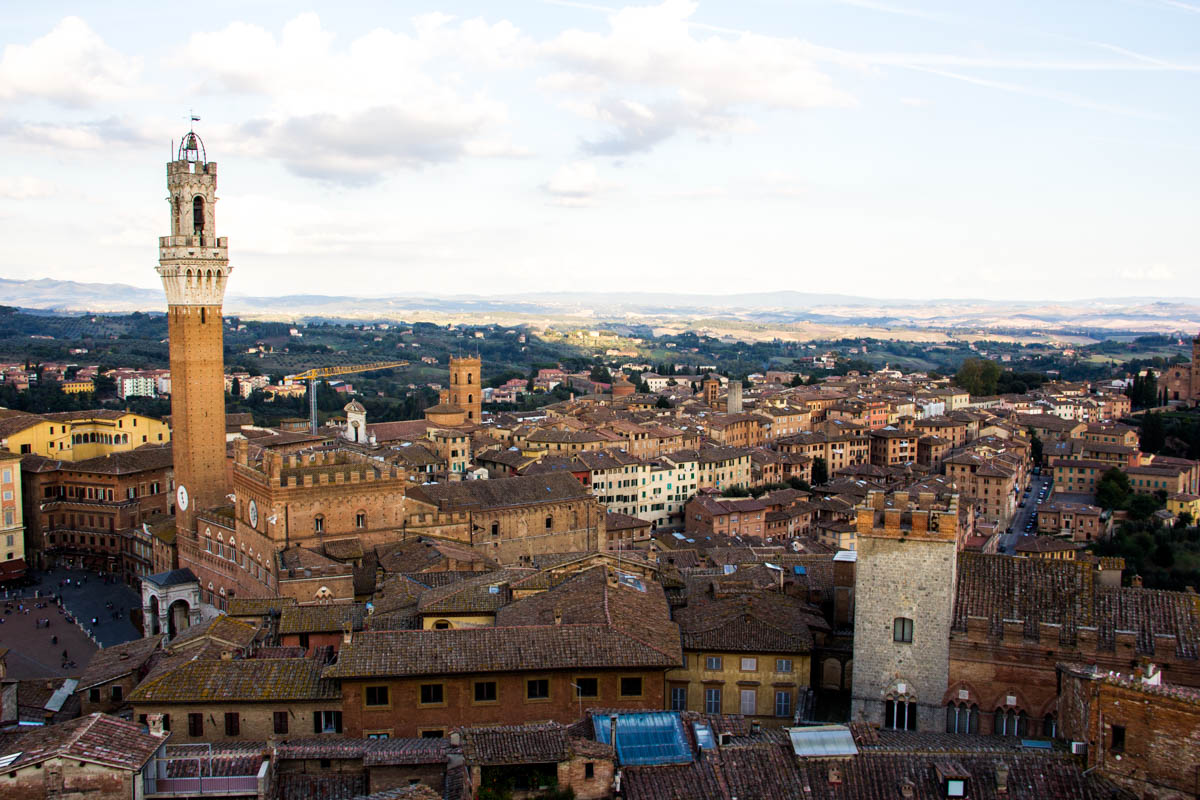 Magnificent views over Siena
